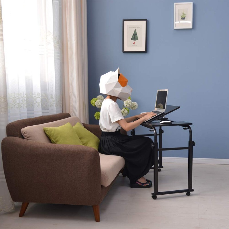 Overbed Table with Wheels Laptop Desk Cart Table Over The
