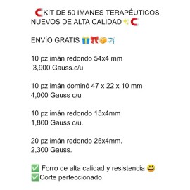 Kit 50 Imanes Terapéuticos Biomagnetismo