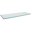 TechnologyLK 12" x 30" Rectangle 3/8" Tempered Clear Glass Shelf