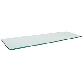 TechnologyLK 12" x 30" Rectangle 3/8" Tempered Clear Glass Shelf