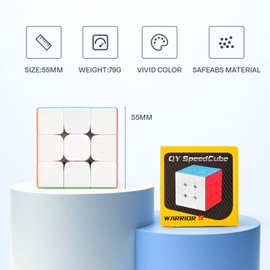 TOYESS Speed Magic Cube 3x3 Stickerless, Smooth Magic Cube 3x3x3, Professional Puzzle Cube, Brain Teasers Toys for Kids & Adults