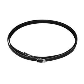 Allegra K Women's Removable Crossed Shoe Straps, Adjustable Leather Anti-Slip Shoe Straps with Buckle for Heels, leather black