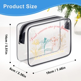 Flower Cosmetic Bag Country Music Lover Gift Singer Fans Gift Clear Makeup Bag Friendship Gift Singer Merch for Fans Friends Daughter Girls Sister Christmas Birthday Gifts Cosmetic Bag Toiletry Pouch