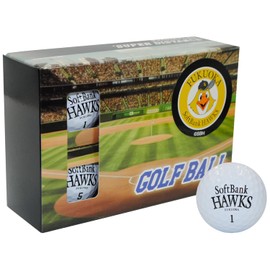 LEZAX Fukuoka SoftBank Hawks Golf Balls, 6 Pieces, White SBBA-4752
