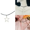 Hyclam Unique Star Pendant Necklace Hollow Star Choker Y2K Style