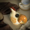 CHOOLD Retro Rooster Ceramic Creamer with Handle,Coffee Milk Creamer Pitcher