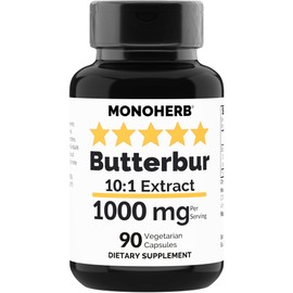 MONOHERB Butterbur Extract 1000 mg - 90 Vegetarian Capsules