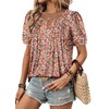 KISSMODA 2025 Womens Short Sleeves Button Shirts Floral Summer Tunic