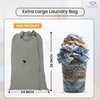 LFH Home Cotton Canvas Extra Large Laundry Bag with Handle,