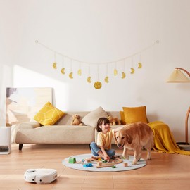 BouGPeng Moon Phase Wall Decoration or 130 cm Moon Phase Garland Ornaments Sun and Moon Style Metal Boho Suitable for Home Decor Living Room Bedroom Cafe