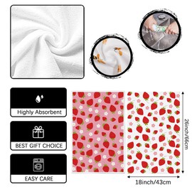 Summer Strawberry Party Decorations Strawberry Kitchen Towels Strawberry Shortcake Party Decor Strawberry First Birthday Decorations Summer Dish Towels Spring Summer Decorations for Home Party