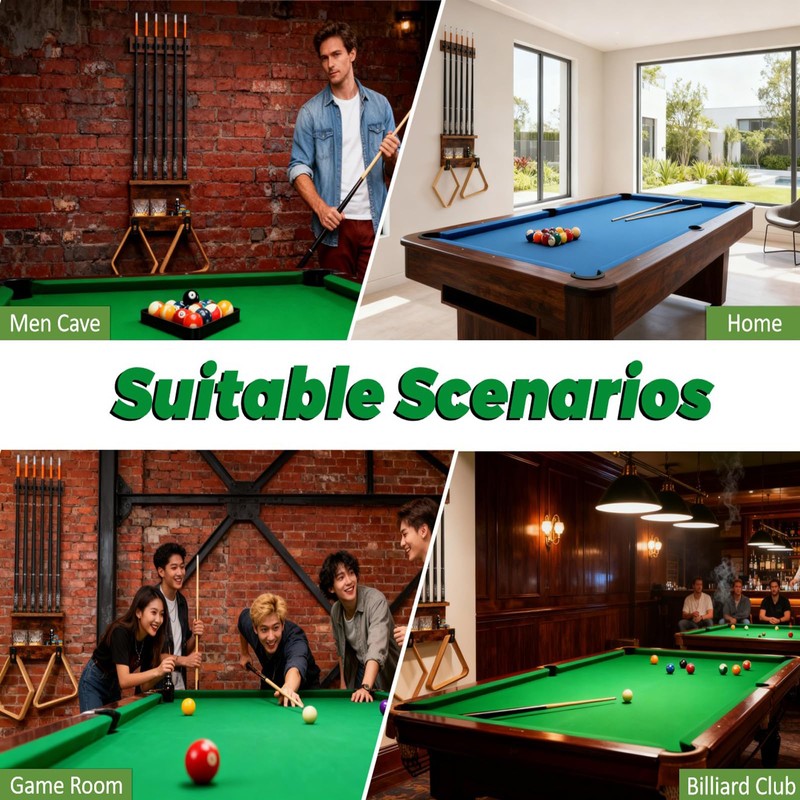Pool Stick Holder Wall Mount, Pool Cue Set Holder for