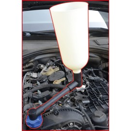 KS Tools 150.9155 Oil Filling Funnel Set with Rotating Angle Arm for VAG, 4 Pieces, White