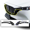 BOGAR TECH DESIGNS Front Chrome Delete Vinyl Film Replacement Compatible