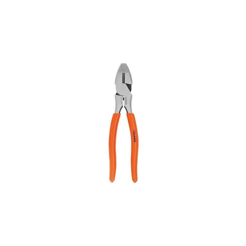 Truper T210-8, Pinza para electricista 8" alta palanca mango PVC