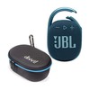 JBL Clip 4 Portable Bluetooth Speaker (Blue) + Bundle with