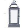 Elements Metal Lanterns with LED Candles, Set of 3, 5.2x5.2x12