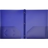 Lion 2-Pocket Plastic Folder with Fasteners, Dark Blue, 1 Folder