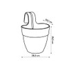 elho Vibia Campana Easy Hanger S 21 Planter for Balcony