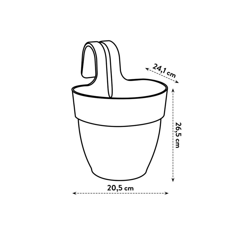 elho Vibia Campana Easy Hanger S 21 Planter for Balcony