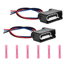 645-133 2Pcs Turn Signal Corner Light Parking Tail Lamp Connector Plug Pigtail Harness Fits for Ford 2004-2014 F150 E150 E250 1999-2020 F250 F350 Super Duty Replaces 6U2Z-14S411-AB 88988139