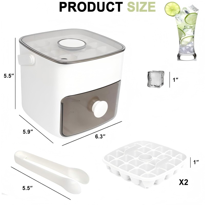 Ice Cube Tray with Lid and Bin Ice Cube Trays