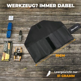 Rovativ® Bikepacking Tool Bag - Super Compact Bicycle Saddle Bag for Gravel Bike, Road Bike, MTB - Stable and Rattle-Free