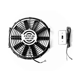 Amtrak Solar 12" DC Plastic Fan with On/Off Switch