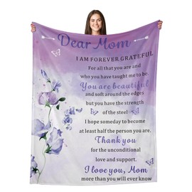 for Mom Blanket Gifts for Mom, Mom, Mom Gifts Blanket 50×60, Mom Birthday Gifts, Soft Flannel Throw Blanket for Mom, Mom Gifts for Mom Birthday