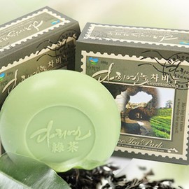 Pregnant elementary school student green tea soap that lathers well - [Product] Soap 100g / 거품 잘나는 머리감는 초등학생 임산부 녹차 비누 - [상품]비누 100g