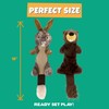 Pet Factory Shake & Squeak Critter Tugz Plush Dog Toy,
