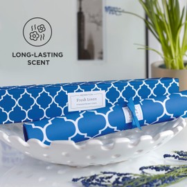 Scented Drawer Liners for Dresser – 6 Large Non Adhesive Dresser Drawer Liner Sheets, 19.5 x 14 in, Drawer Liners for Kitchen Cabinets & Closet Shelves, Cabinet Liner & Shelf Paper (Fresh Linen)