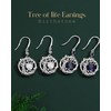 FANCIME Tree of Life Sapphire Earrings, 925 Sterling Silver September