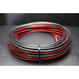 Audiopipe 8 GAUGE 25 FT RED BLACK ZIP WIRE AWG CABLE POWER GROUND STRANDED COPPER CAR