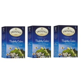 Twinings 3 Pack - Twinings Nightly Calm Herbal Tea Bags - 20 Count
