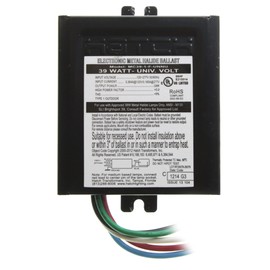 Hatch MC39-1-F-UNNU Electronic Metal Halide Ballast, 39-Watt MH, 120/277V