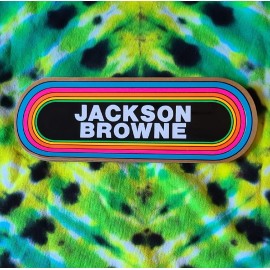 JACKSON BROWN KLOS 95.5  Vintage 80's Rainbow Bumper Sticker Decal Old Style