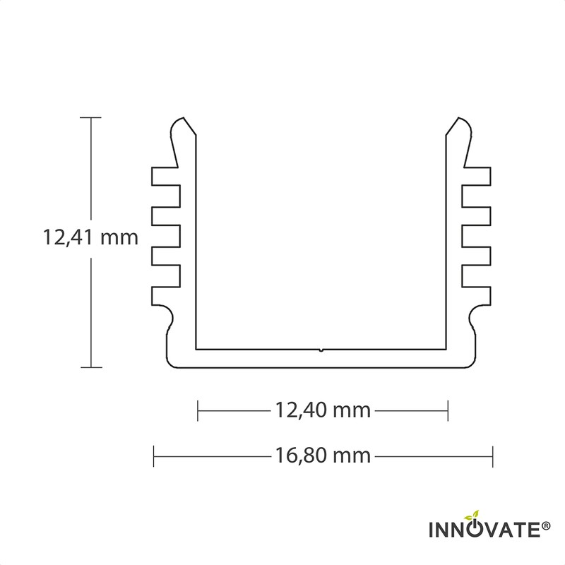 INNOVATE LED Profile 2 m, LED Aluminium Profile, Mounting Profile