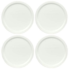 CorningWare F-16-PC French White 16 Ounce Plastic Replacement Lid - 4 Pack