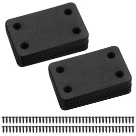 20 Pcs Flat Straight Mending Plates, Flat Plate Bracket, Flat Connecting Mending Plates Braces Brackets, Stainless Steel Support Joining Plate Furniture Repair Plate Fixing (Black 60x38mm)