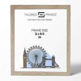 Tailored Frames Oak Wood 11" x 8.5" (US Letter) Single Picture Frames | 240 | Table Top & Wall Hanging Type | Photo Frame Without Mount