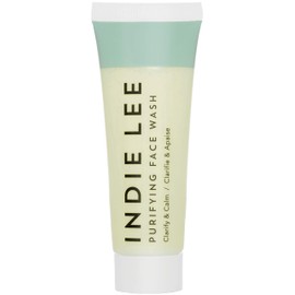 Indie Lee Purifying Face Wash - Travel Size Hydrating Facial Cleanser + Makeup Remover - With Orange, Lavender, Burdock + Jasmine - Foam Face Wash for All Skin Types - TSA Approved Travel Skincare (30ml)