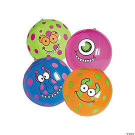 Medium Beach Balls | 11" Monster Inflatable Style