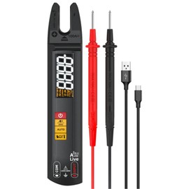 AC/DC Current Clamp - Digital Multimeter 6000 Counts - Current Tester with Automatic Measurement - Portable Voltage Tester for Resistance, Continuity, Current and Voltage