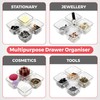 Amtido 4 Pack Drawer Organisers - Sturdy Clear Plastic -