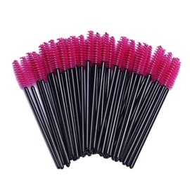 100pcs Disposable Eyelash Mascara Applicator Wand Brush (pink 100pcs)