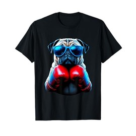 Boxing Pug Dog Kickboxing Cool T-Shirt