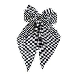 Checkered Plaid Hair Bow Clip Checkered Hair Barrettes Clips Buffalo Plaid Hair Bow Pin BBG71 (H2-Hair Scarf Bow)