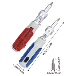 AIMALL 14-in-1 Household Ratchet Screwdriver Set – Multifunctional Combination Tool with Cross, Special-Shaped Heads, and Ergonomic Design