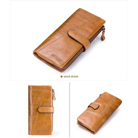 Gofelt Wallet, Men's, Long Wallet, Large Capacity, Genuine Leather, Zipper, Anti-Skimming, Separate Coin Purse, Made by Top-Notch Artisans, Business, Stylish, Cowhide Leather, Black, L-Shaped Zipper